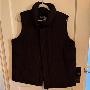 BCBGeneration Black Puffer Vest with Removable hood
